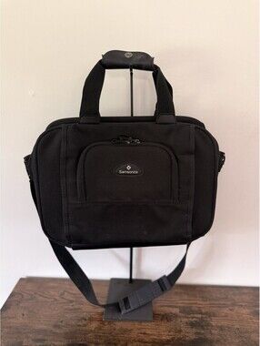 Vintage Samsonite Weekender Duffle Carry On Bag Shoulder Strap Canvas Black